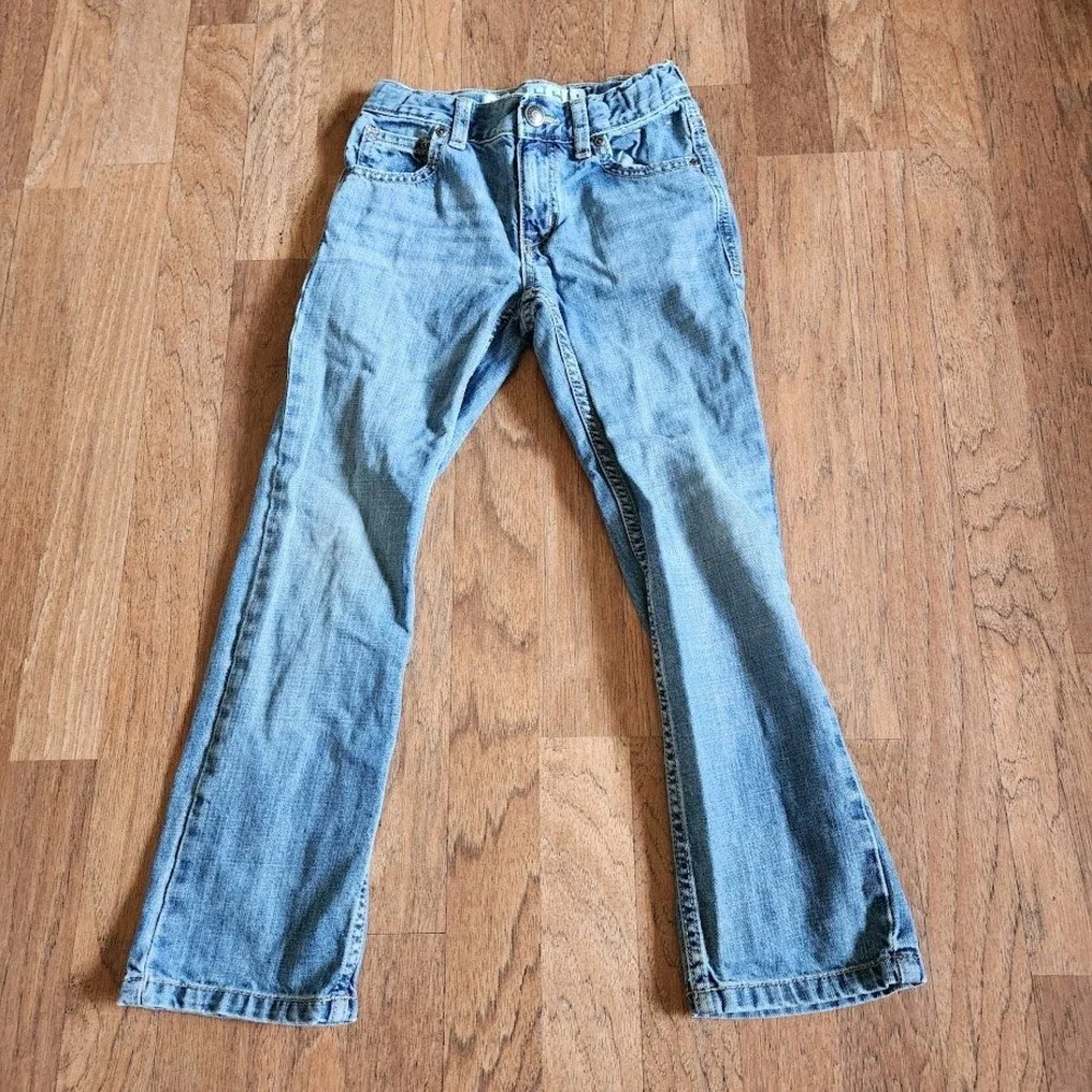 Gymboree Boys Classic Fit Blue Denim Jeans Medium Wash Size 7 Adjustable 634